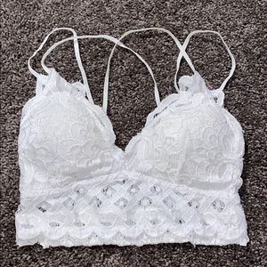White lace bralette